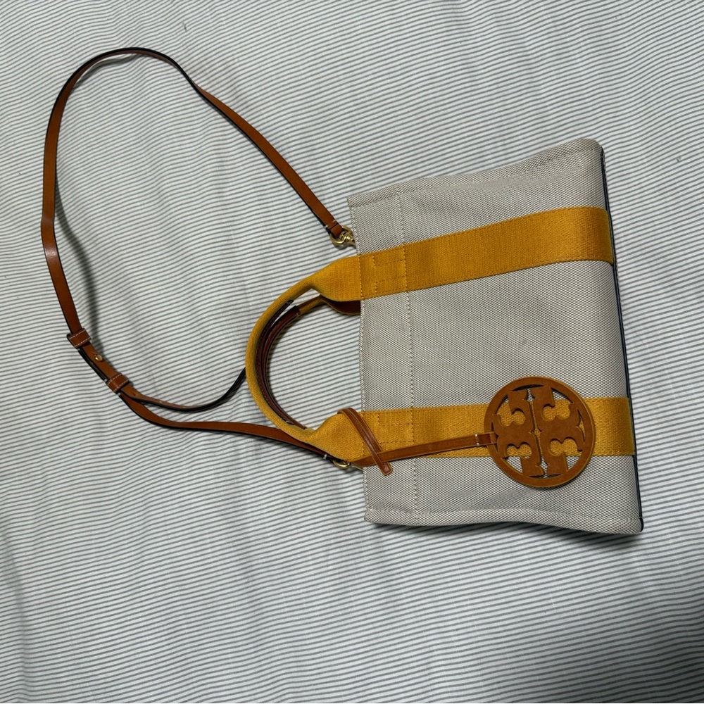 Tory Burch Tan and Yellow Women's Bag
